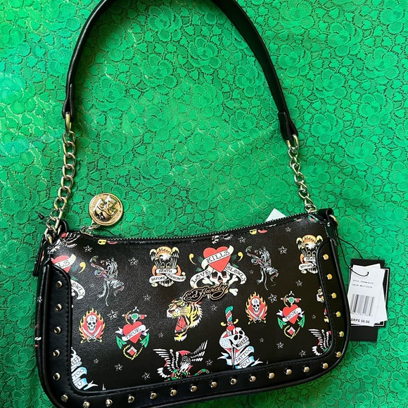 Ed Hardy Tattoo Design Shoulder Bag - Picture 1 of 4